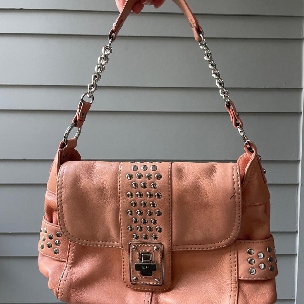 Y2K Studded Leather Shoulder Bag
